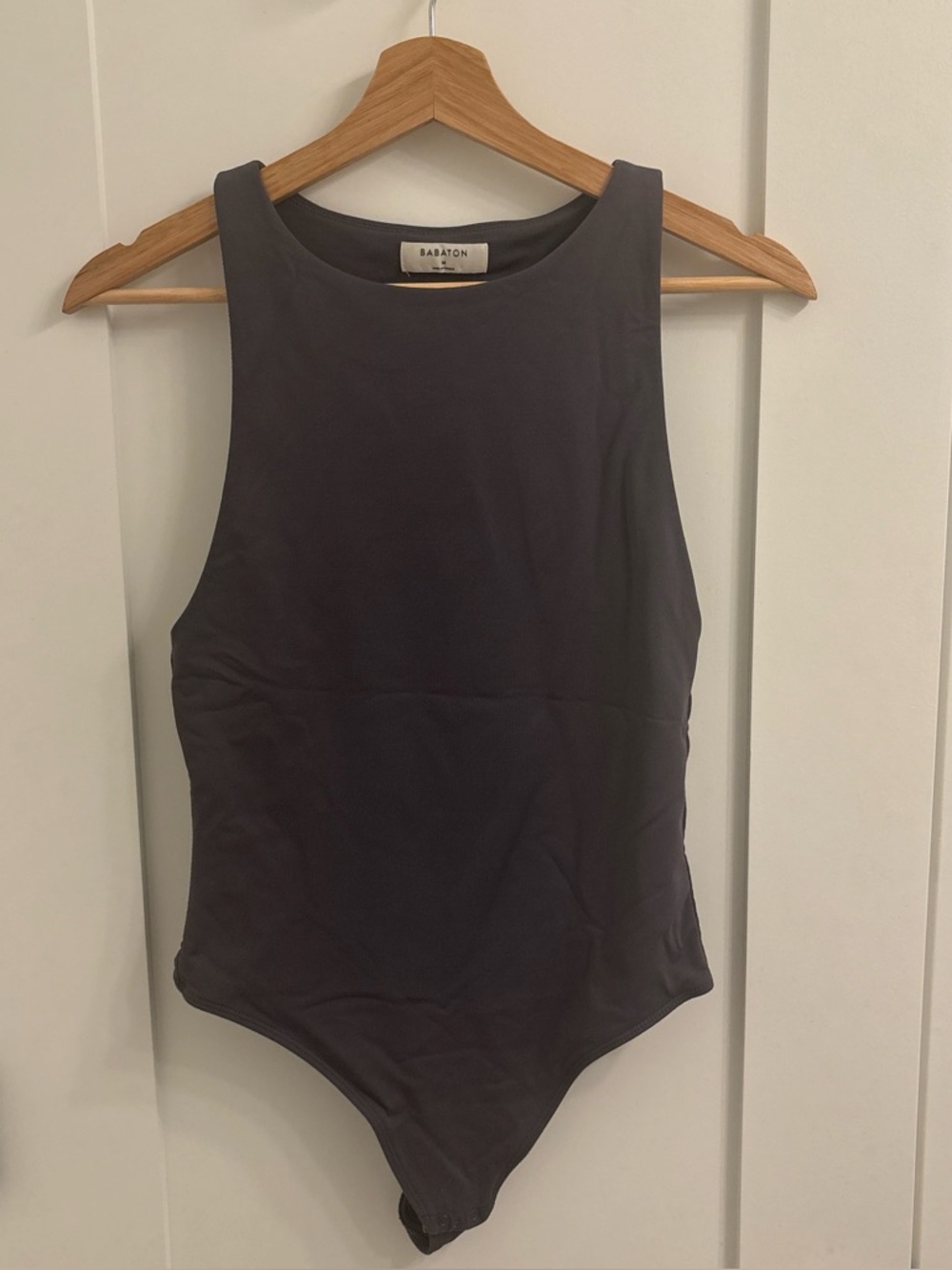 Babaton Kids Sleeveless One-Piece Bodysuit in Charcoal Gray